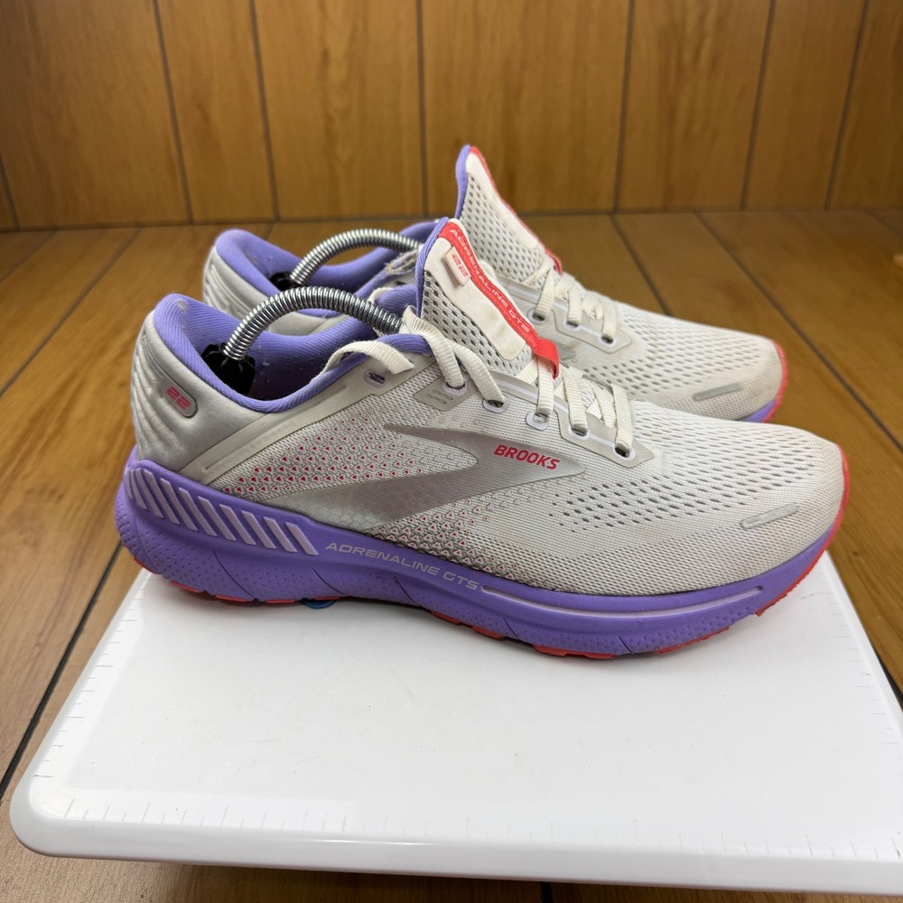 Brooks Adrenaline GTS 22 Womens Running Shoes Oyster Yucca Pink 1203531B105 10.5